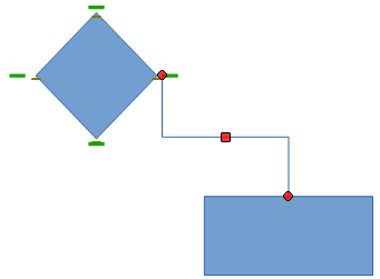 Afbeelding 15: Een verbinding tussen twee objecten 1 Verbinding 11 Directe verbinding met pijlen 21 Gebogen verbinding met cirkels 2 Verbinding met pijlbegin 12 Directe verbinding met cirkelbegin 3