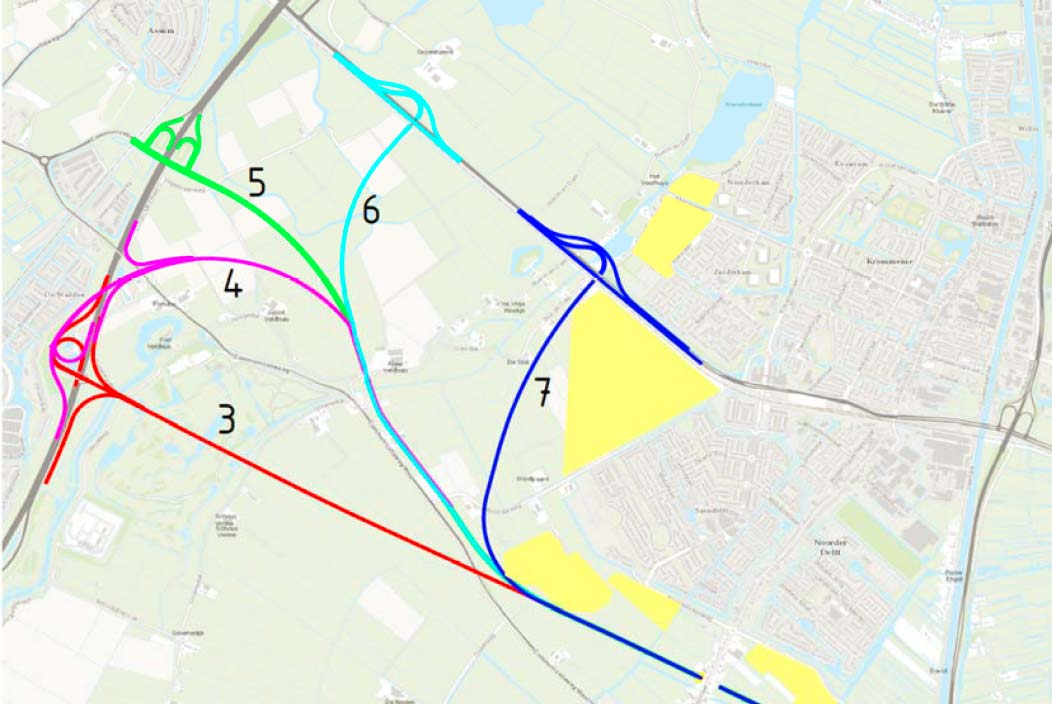 1.2 Alternatieven In de NRD zijn de alternatieven omschreven die in de Planstudie A8 - A9 onderzocht moeten worden. De alternatieven zijn beschreven in de notitie Uitwerking Alternatieven d.d. 29 juni 2015, met kenmerk N005-1230196 EMR-kmi-V01-NL.