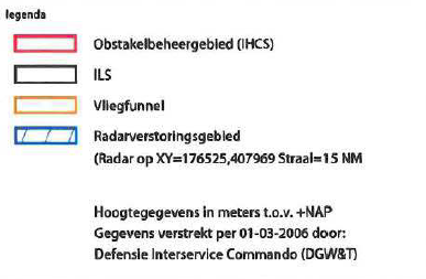 Figuur 3.3: Hoogtebelemmeringen als gevolg van nabije ligging Eindhoven Airport Obstakelbeheergebied Het obstakelbeheergebied kent een maximale objecthoogte van 65 meter boven NAP.