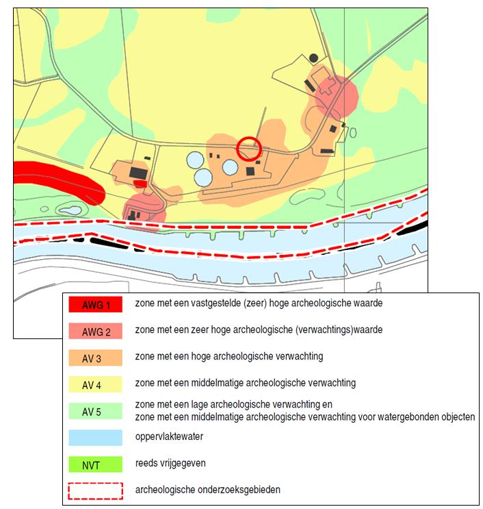 Uitsnede archeologische beleidskaart gemeente Brummen zoals vastgesteld door de gemeenteraad op 18 september 2014 met het