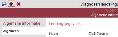 Denk er in elk geval aan het diagnose/handelingsplanblad op te slaan.