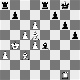 d4 Pf6 2.c4 e6 3.Pc3 Lb4 4.Dc2 c5 5.dxc5 O-O 6.Pf3?! Pa6 7.a3 Lxc3+ 8.Dxc3 Pxc5 9.b4 Pce4 10.Dd4 d6 11.Pg5 e5 12.Db2 a5 13.f3 Pxg5 14.Lxg5 axb4 15.Dxb4 h6 16.Ld2 d5 17.e3 e4 18.c5 exf3 19.gxf3 34.d7?