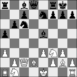 Pg3 g6 13.Te1 en wit stond wat beter in Bosch-Sielecki, BSG-ESGOO 2001. 3...a5 4.g3 Vaker wordt hier 4.Pf3 gespeeld. 4...d5 Zwart stelt...pf6 nog even uit, om het spel een eigen karakter te geven.
