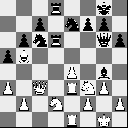 Wit mag niet op materiaalwinst spelen. Na 13.Pxe5?! Pxe5 14.Lxa8 Pd3+ 15.Kf1 La6 16.Kg2 Dxa8+ 17.f3 Pe5 staat zwart beter. 13...Lf5 14.Dc1 Hier wordt 14.e4 beantwoord met 14...Lg4. 14...Dd6!