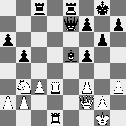 Wit : Frenk van Harreveld Zwart : Frits Rietman 1.d4 Pf6 2.Pf3 g6 3.Lg5 Lg7 4.Pbd2 O- O 5.e4 d5 6.Ld3 c5 7.c3 cxd4 8.Pxd4 Pc6 9.P4f3 Lg4 10.Lxf6 exf6 11.O-O Te8 12.exd5 Dxd5 13.Lc4 Dd7 14.h3 Lf5 15.