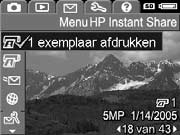 Foto's naar bestemmingen sturen U kunt een of meer foto's naar een willekeurig aantal HP Instant Share-bestemmingen sturen. U kunt geen videoclips versturen. 1.