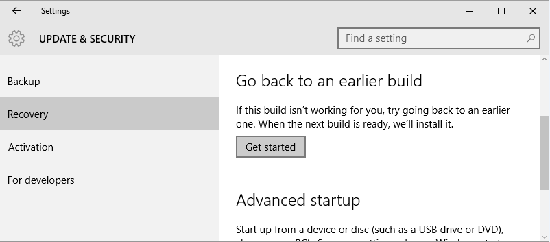 Geachte klant, In het onwaarschijnlijke geval dat u na de upgrade naar Windows 10 besluit terug te gaan naar uw oudere versie van Windows, kunt u kiezen uit de twee onderstaande opties.