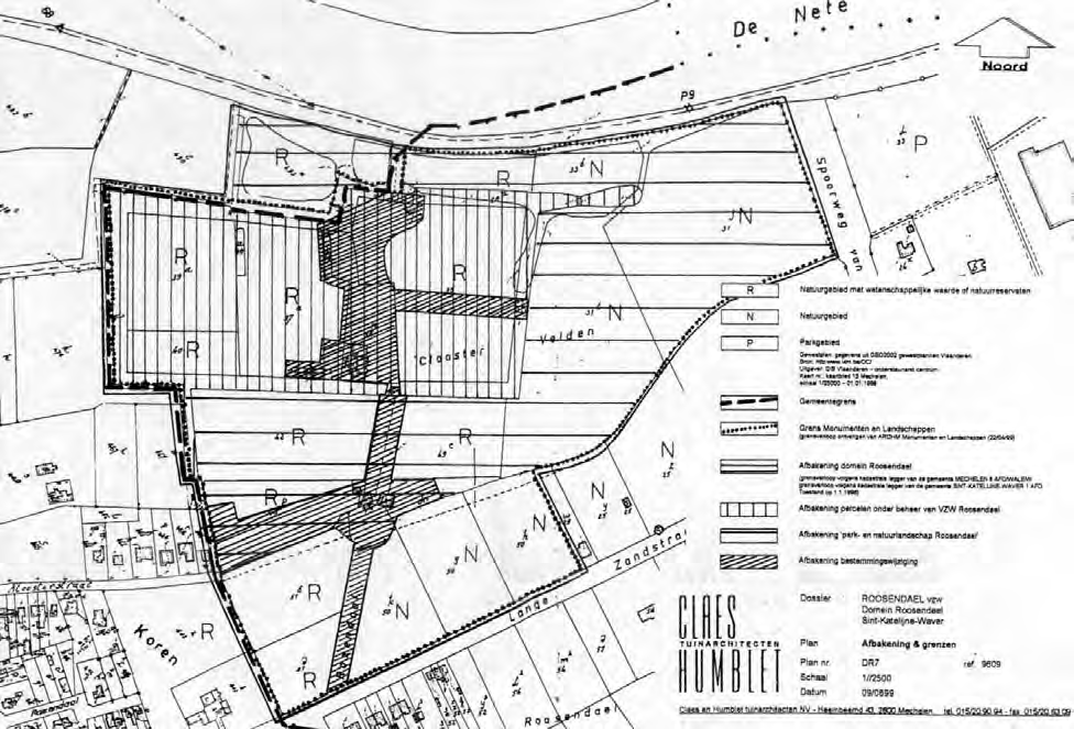 e. Situering Bestaand sanitair in natuurreservaat 2 trekkershutten in woonuitbreidingsgebied Kampeerweide in natuurreservaat Domein Roosendael Nete Het domein Roosendael is historisch gezien een