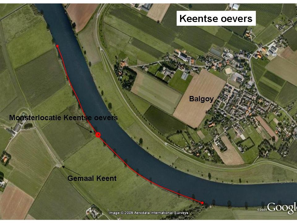3.6 Keentse oevers De oevers van Keent liggen tussen km 177,7 en km 178,8 en zijn voor een groot deel recent als natuurgebied in beheer bij het Brabants Landschap (Figuur 3.34).