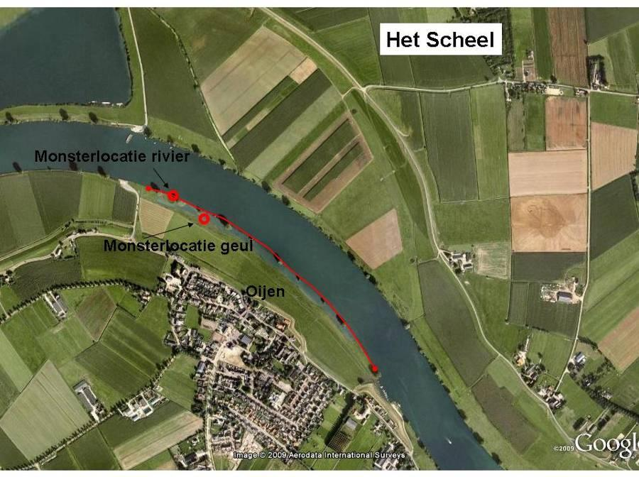 3.8 Het Scheel bij Oijen Het Scheel ligt even stroomafwaarts van de Ossekamp tussen km 195,4 en 196,5 (Figuur 3.49).