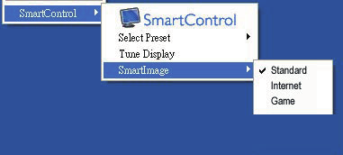 Contextgevoelig menu Het Context Sensitive (Contextgevoelige) menu is standaard actief.