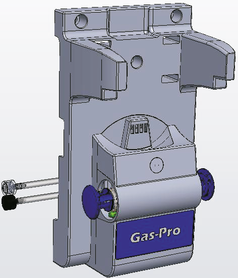 Wanneer de gevoede Q-Test samen met een cilinderhouder moet worden gebruikt, dan is de aanbevolen lengte van de DIN rail 350 mm.