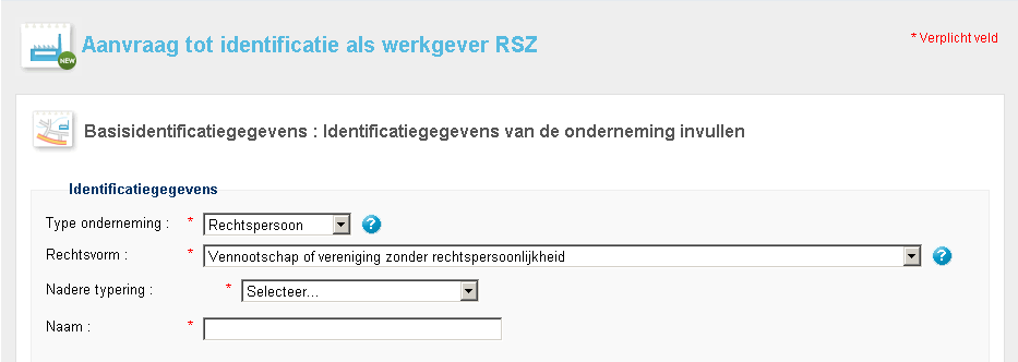 In de blauwe kader wordt u eraan herinnerd dat u een volmacht moet opsturen aan de RSZ indien u wenst dat uw sociaal