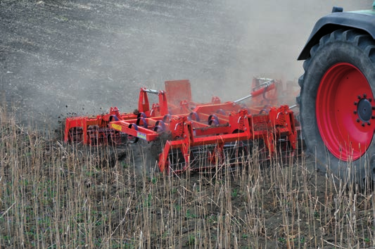 Rubberen steunwielen (optioneel) Keuze uit verschillende veertanden en tandafstanden Werkbreedten van