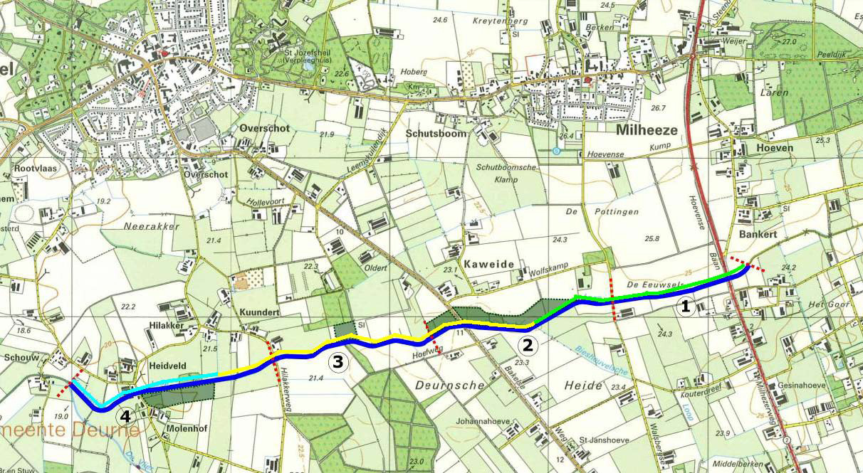 In de periode tot 2015 zal het in eerste instantie om 30 kilometer. Onlangs is al op de grens van de gemeenten Gemert-Bakel en Deurne al 6 km beekherstel bij de Kaweise Loop opgeleverd.