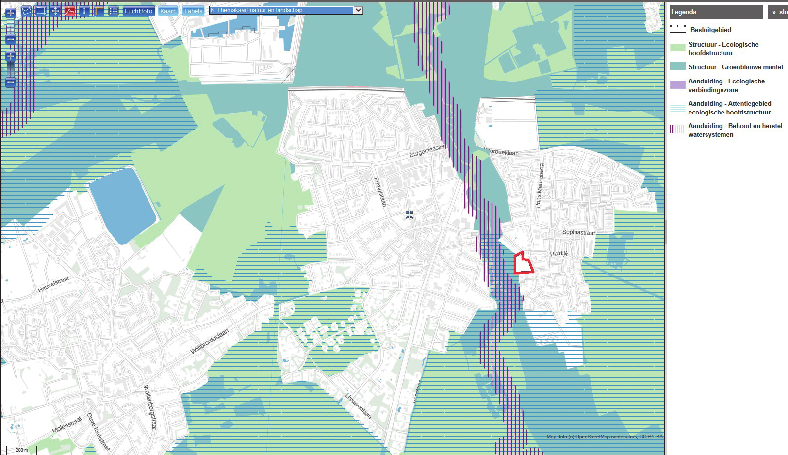 Planologische gebiedsbescherming Op 300 meter van het plangebied bevindt zich een beekdal, dat deel uitmaakt van het Brabants Natuurnetwerk.