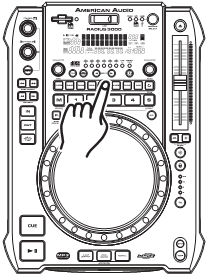 De gewijzigde instelling van de parameter wordt in het VFD display weergegeven. Alle effecten hebben 2 instelbare parameters. PARAMETER TIME (31) en PARAMETER RATIO (25).