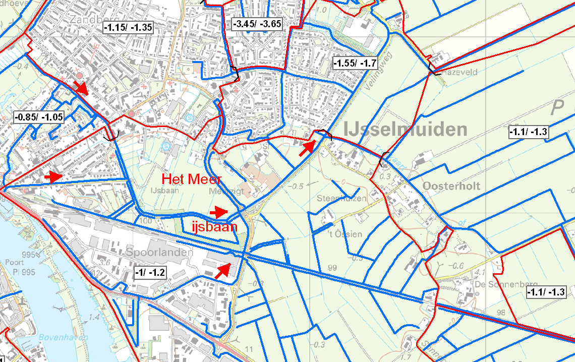 dat de afvoer in benedenstroomse richting wordt beperkt tot de landelijke afvoer (1,5/l/s/ha).