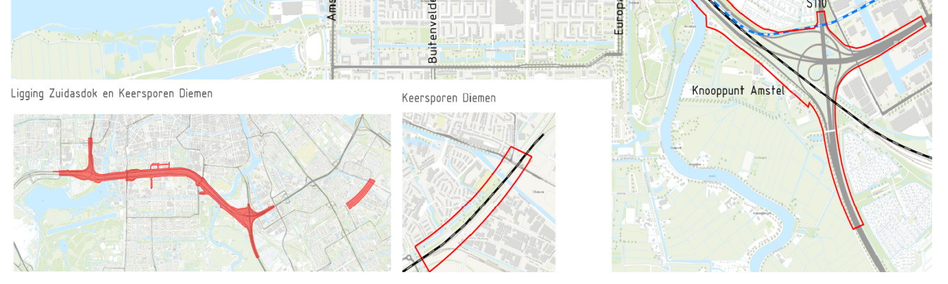 Daarnaast maken diverse infrastructurele projecten het gebruik van station Amsterdam Zuid aantrekkelijker om van en naar het centrum van Amsterdam te reizen.