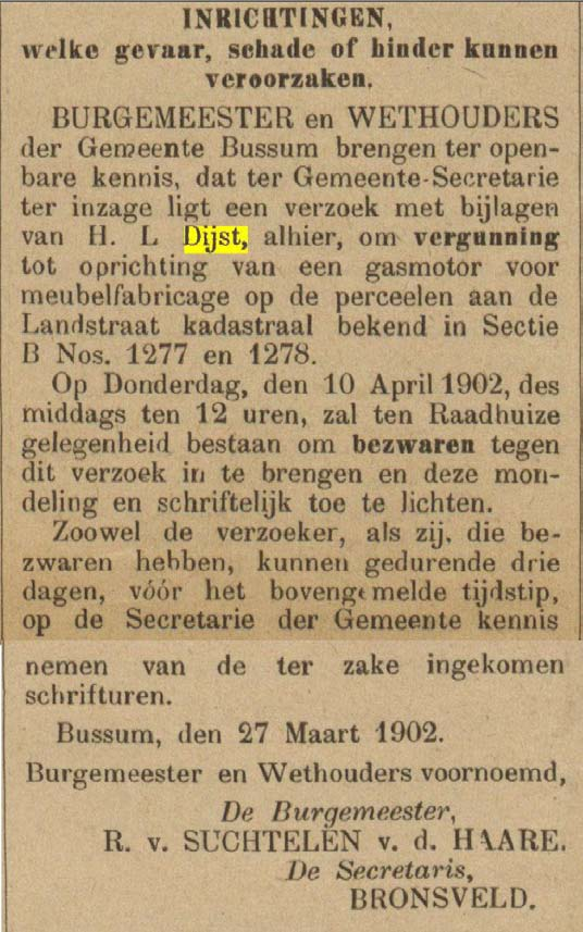 Kennelijk is Algemeen Handelsblad, 26-01-1930 de naam zodanig bekend, dat het noemen van de naam voldoende is om het meubelstuk aan te prijzen. In 1932 wordt het gebouw Felix Meritis gerenoveerd.