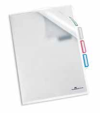 Insteekhoes op visitekaartformaat op voorblad Transparante voorzijde en gekleurd achterblad 2347 06 blauw,