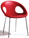 /chroom 2682 VL /wit 2682 VL 5 zand/wit 2682 VA 8 / 2682 VA 62 lichtblauw/ DROP NATURAL - Design stoel met massief houten