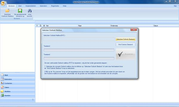 Gebruikersinterface Stellar Phoenix Outlook PST Repair - Technician heeft een eenvoudige en makkelijk te gebruiken Grafische gebruikersinterface (GUI).