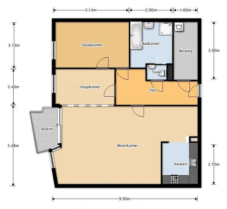 PLATTEGROND De plattegrond is niet op schaal en is bedoeld een indicatie te geven van