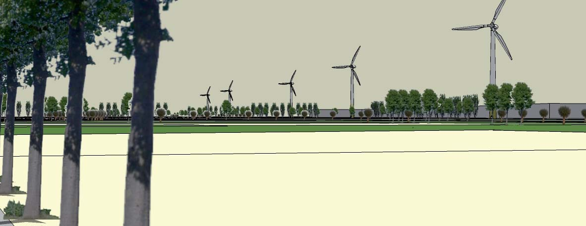 LANDSCHAPSONTWIKKELINGSPLAN Landschappelijke buffering: een visueel voorbeeld bedrijvenzone buffer woonzone Zicht