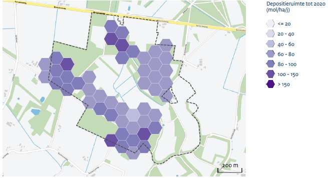 houdt in dat binnen de responstijd van de habitattypen op een eventuele toename van depositie, de noodzakelijke maatregelen worden genomen die ervoor zorgen dat er geen achteruitgang van de kwaliteit