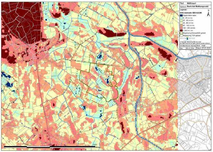 Bijlagen bij het Ontwerp Beheerplan N2000 gebied 060 Stelkampsveld Bij 3.1.4 Oppervlakte- en grondwatersysteem Grondwaterstanden actuele grond- en oppervlaktewater regiem (AGOR).