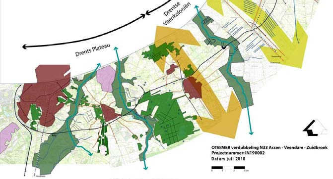 vier samenhangende deelgebieden, op basis van landschappelijke karakteristieken.