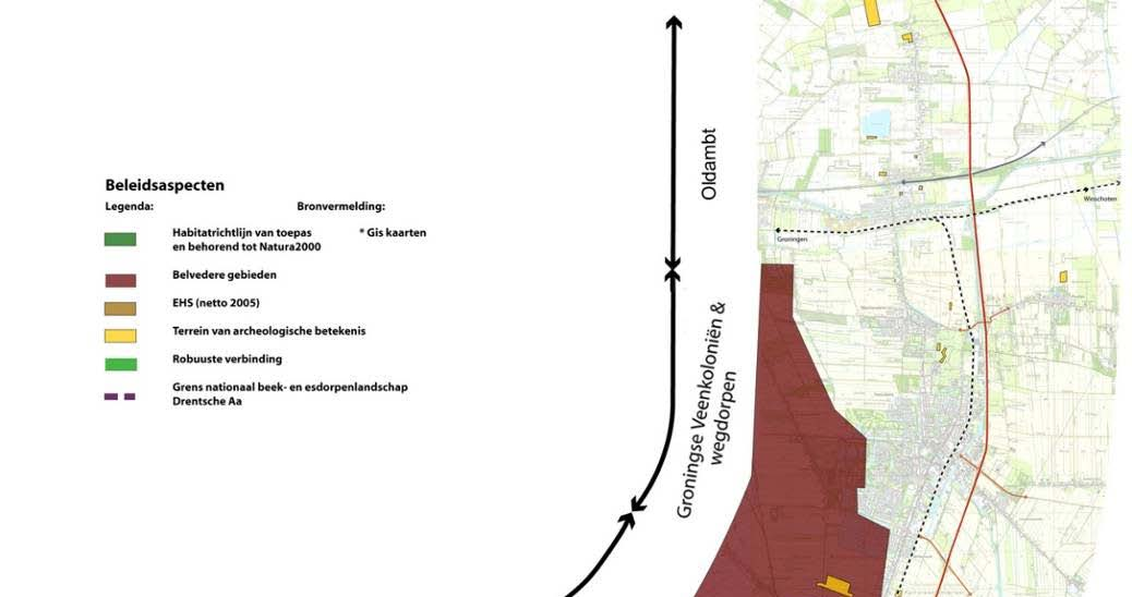 2.3 Landschapsbeleid De N33 doorsnijdt een aantal waardevolle landschappen. Voor deze landschappen is beleid geformuleerd tot behoud en versterking van die waarden.