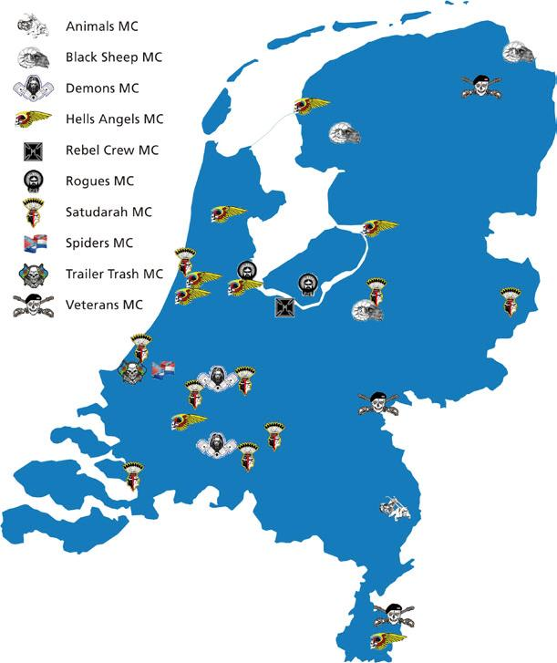 7 Vergelijking van aantal en omvang van de Motorcycle Clubs Er zijn enkele verschillen tussen de Motorcycle Clubs in Nederland en Tsjechië.