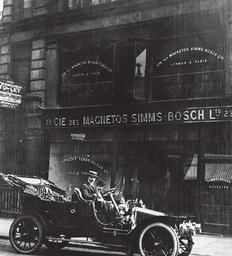 1897 Eerste succesvolle toepassing van een Bosch laagspanningsmagneetontsteking in een auto 1902 Levering van de eerste hoogspanningsmagneetontsteking met