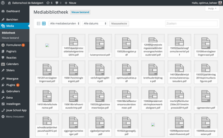 6. Nieuwe media uploaden naar uw website Berichten en pagina s worden vaak voorzien van afbeeldingen of bestanden die men kan downloaden (bijvoorbeeld: PDF of Word documenten).