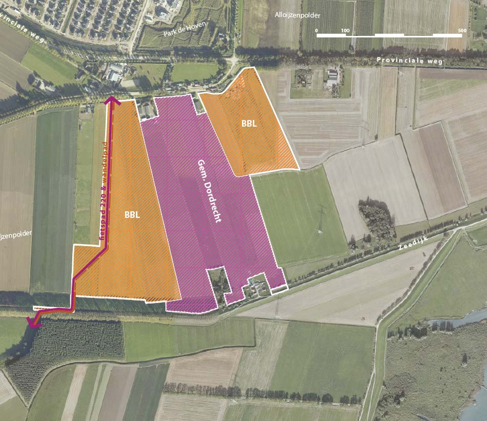 Uitgangspunten Beschikbare gronden Binnen de plangrens zijn de westelijke en de oostelijke kavels zijn in bezit van de Provincie (Bureau Beheer Landbouwgronden) en worden in 2015 overgedragen aan de