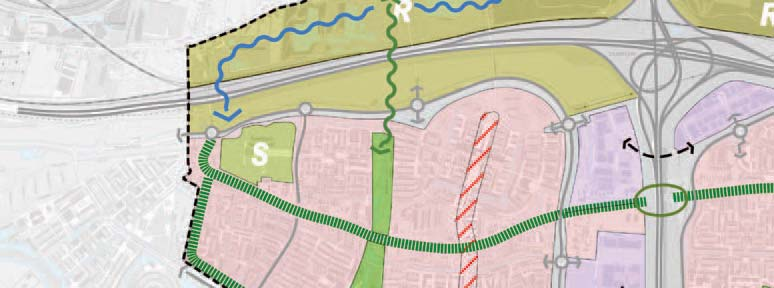 westelijke deel van het Zuidelijk Randpark maakt de openbaarvervoersbereikbaarheid van dat deel van het park uitstekend.