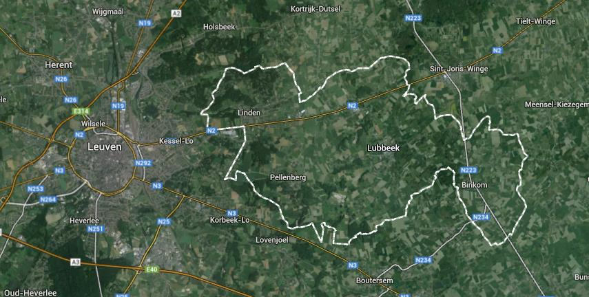 1.Situering van het gebied. Lubbeek is een gemeente in de provincie Vlaams- Brabant. Deze gemeente ligt ten oosten van Leuven.