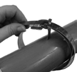 Écrou de tension fileté intégré dans la poignée qui assure une protection supérieure contre l'usure.
