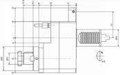 6270 AXIALE OFFSET HOUDERS Axiale (asverzette) houder, spantang ER25 - i =