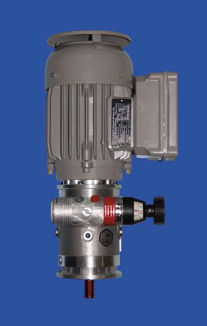 Bovenroerder motorreductor toerental traploos regelbaar 0-390 min/1 aansluiting 400 Volt 50 Hz vermogen toerental artikel nr.
