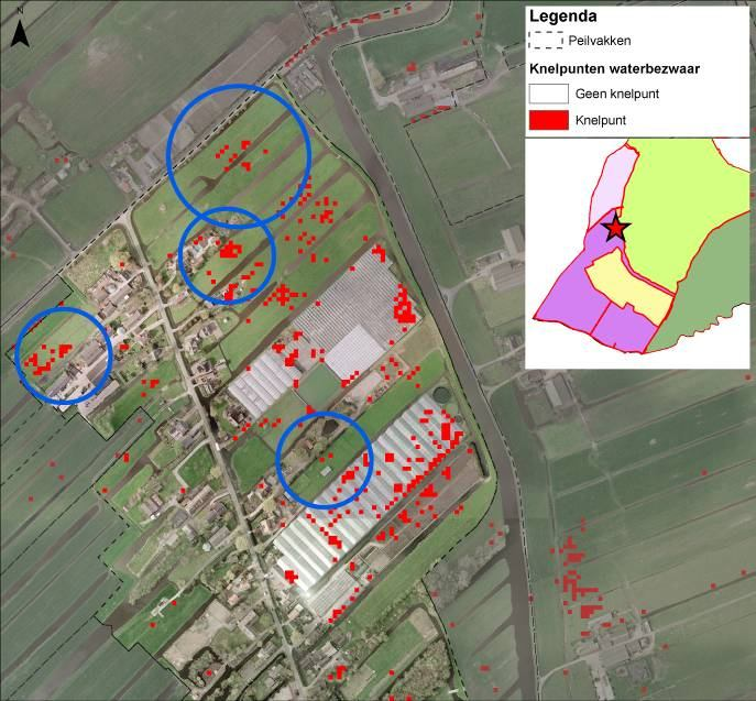 Knelpunten peilvak OR-4.12.1.2 Een groot aantal knelpunten betreffen geen hoofdinfrastructuur of bebouwing en kan worden getoetst met een minder strenge norm.