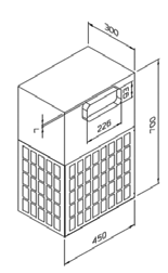 Motoreenheid met Plasmafilter GEP 146-100 Plasmafilter inclusief motor GEP 146-100 1.800,00 B 450 x H 700 x D 300 mm Plint plasmafilter PNF 496-850 1.