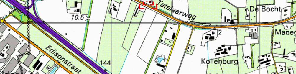 Figuur 2 Topografische ligging locatie (bron: Kadaster) 1.