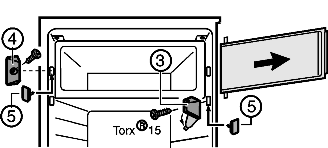 1 (11) met een schroevendraaier naar buiten schuiven.* u Sluitdemper Fig. 1 (2) naar beneden toe wegnemen. u Houder Fig. 1 (1) afschroeven. u Kogeltap Fig. 1 (3) eraf schroeven (Torx 25). 2.2.2 Deur demonteren u Voer de verpakking af.