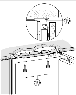 13 (8) aanbrengen - belangrijk om de luchtstromingen gescheiden te houden! u Breng plint Fig. 13 (2) opnieuw aan. u Plaats meubeldeur voor test u Trek de plint Fig. 13 (2), indien zichtbaar Fig.