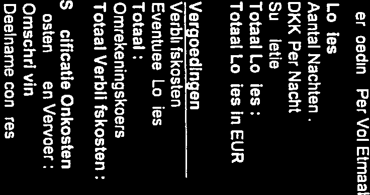 ( * 2) )iner: 32, ( * 32,) totaal VergoedinntftnrPn: 46,5 % Vergoeding Per 99, EUR Logies