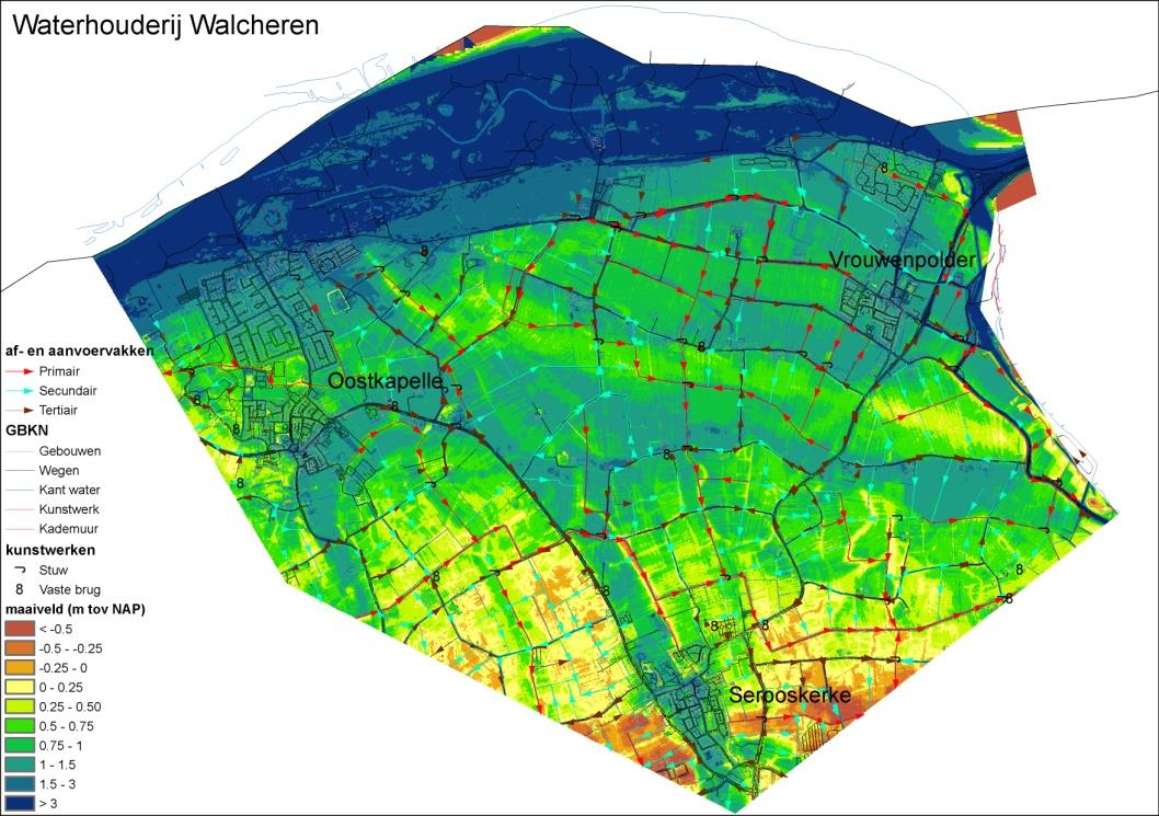 Het gebied Dwarsdoorsnede Hoogteverschillen en kreekruggen