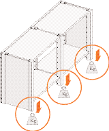 diepte draagkracht 22 cm 75 kg 30 cm 65 kg 40 cm 50 kg De maximaal toelaatbare gewicht dat in en op de kast kan worden geplaatst is dus afhankelijk van het aantal zijstukken waaruit de